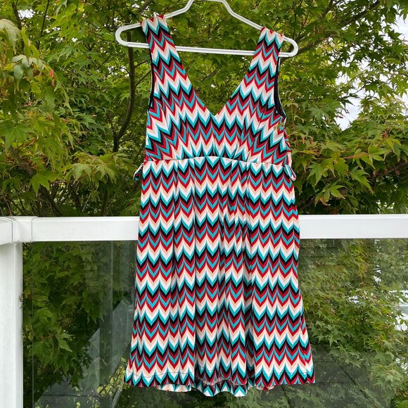 vintage chevron dress - Picture 1 of 4
